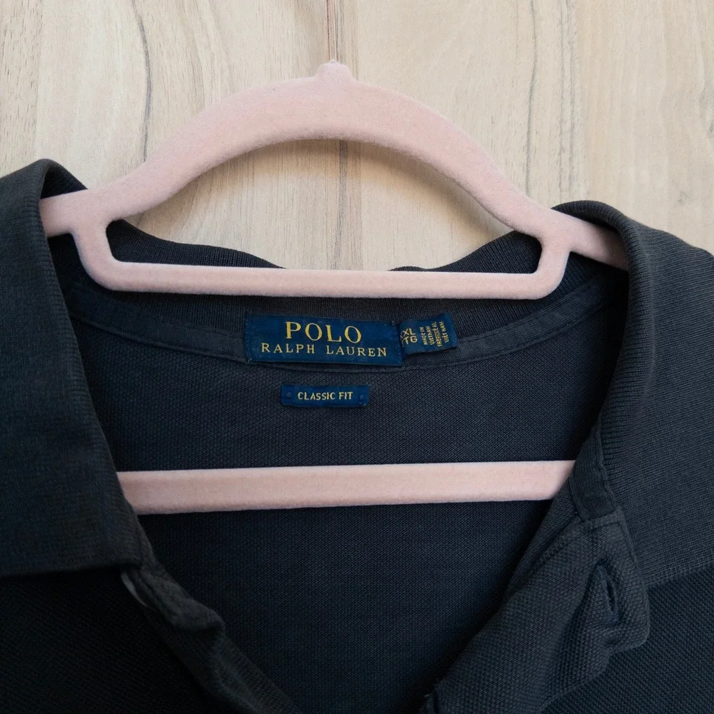 Polo Ralph Lauren Polo Shirt Men XXL Black Short Sleeve Classic Preppy Old Money